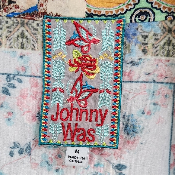 Johnny Was Multicolor Patchwork  Floral‎ Kimono - Picture 11 of 12